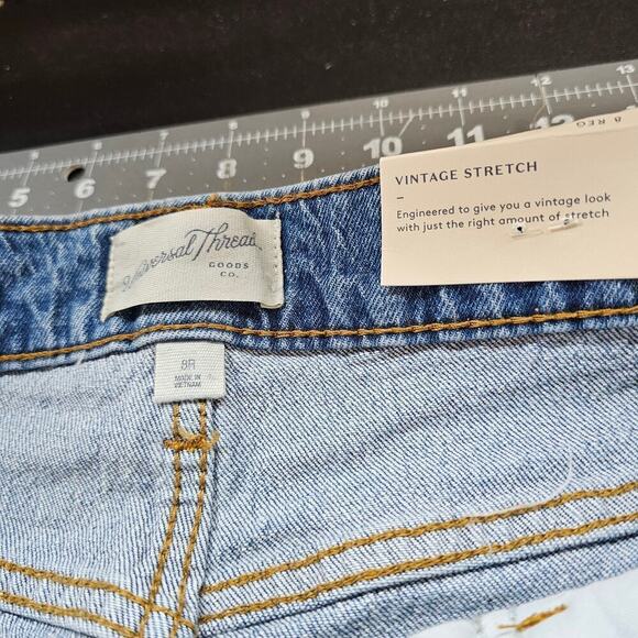 Universal Thread Vintage Straight Jeans Womens Size 8R Medium Wash Denim Retro - Picture 10 of 11